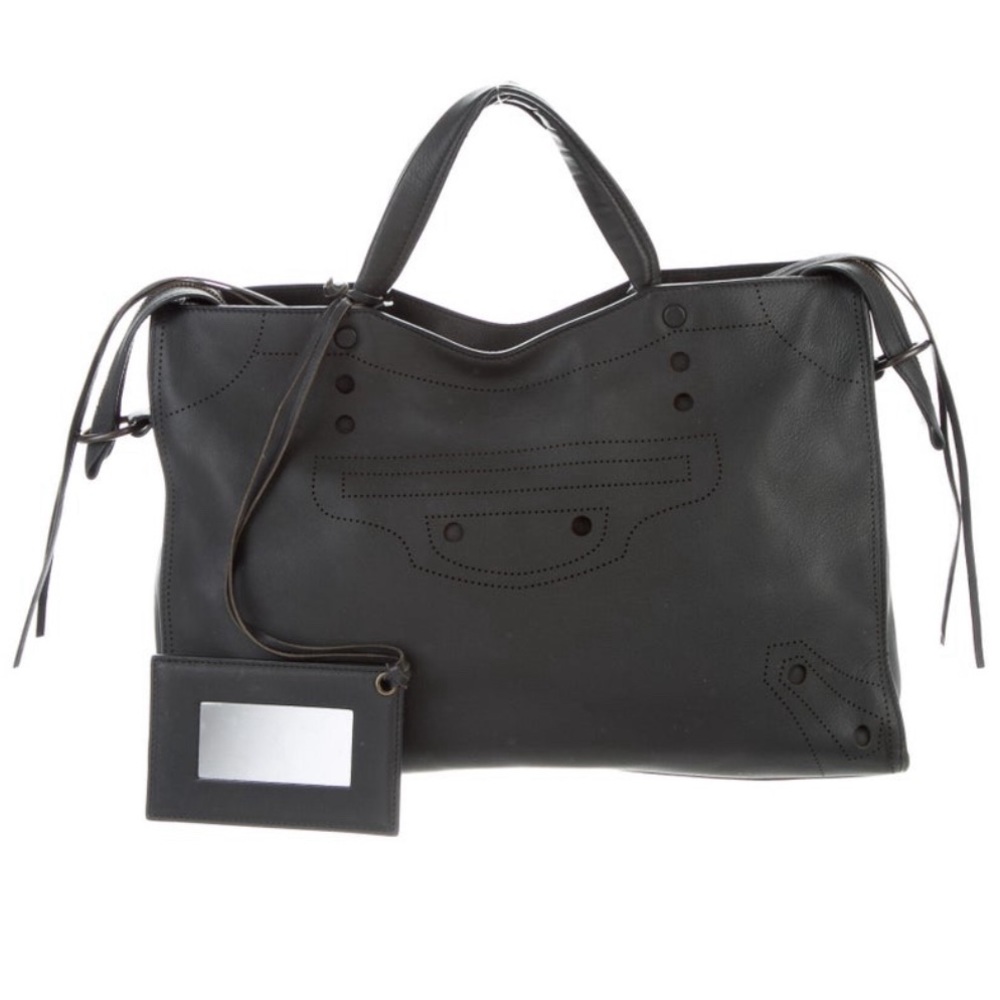 Balenciaga Gray Shoulder Bag with Sleek Design